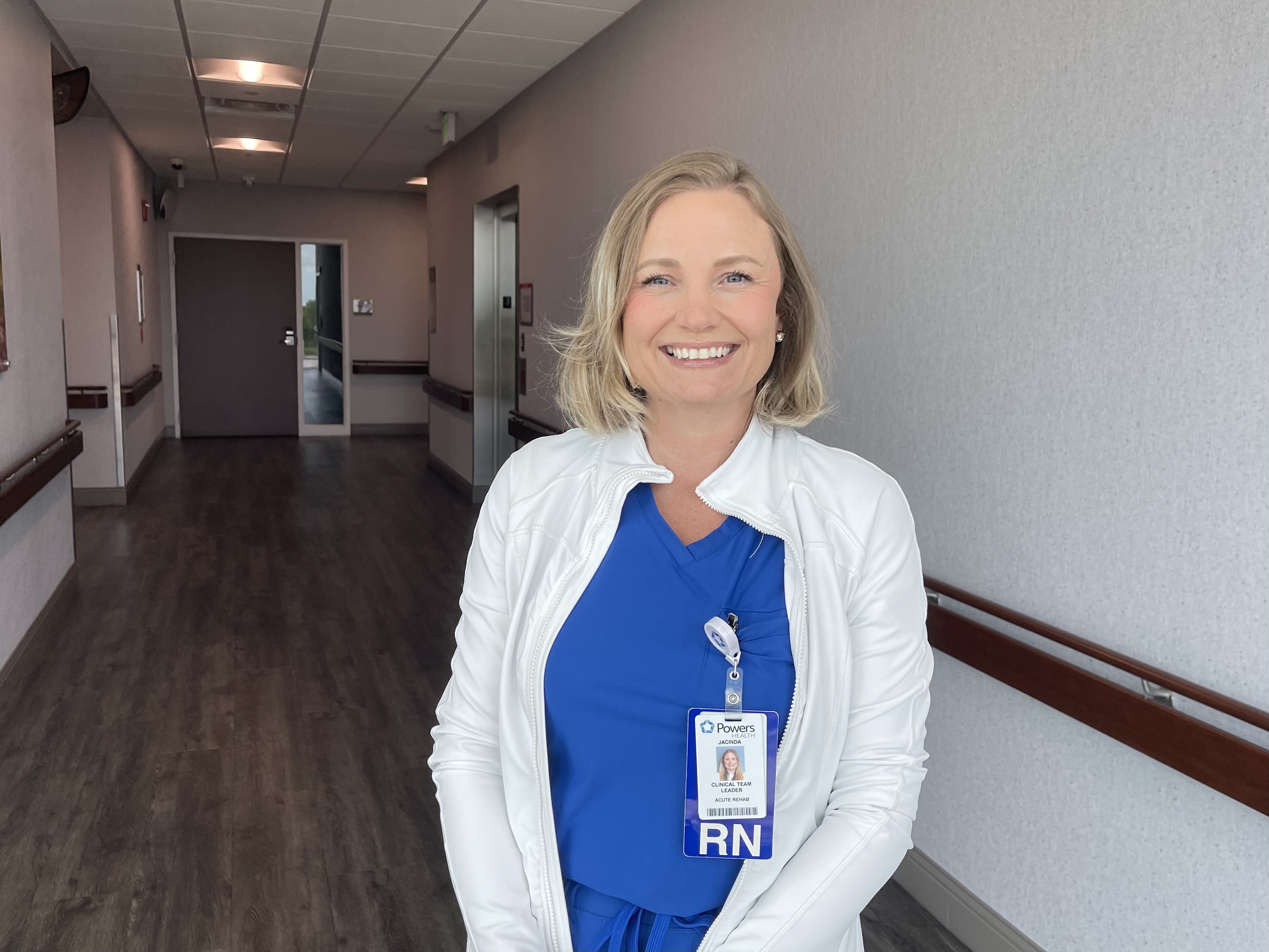 Jacinda Hinten standing in hallway